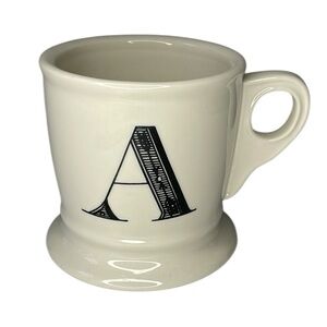 Anthropologie monogram porcelain mug.  Letter A. Excellent‎ used condition